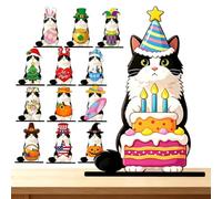 Interchangeable Wooden Animal Decor Set with 26+ Magnetic Pieces (Cat)