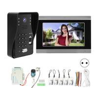 Intercomunicador bidireccional con manos libres, videoportero con pantalla táctil, monitor LCD de 7 pulgadas, sistema de videoportero cableado,