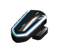 Intercomunicador Bluetooth 4.1 para motocicleta, manos libres portátil para casco de motocicleta - Azul/Negro