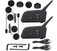 Intercomunicador Bluetooth para motocicleta con tecnología de reducción de ruido CVC para casco integral. Sistema de comunicación mejorado. Admite