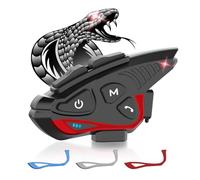 Intercomunicador Casco Moto, Moman CP-S Auriculares Manos Libres Moto 2000M Sistema de Comunicación para 8 Motociclistas con Cancelación de Ruido/FM/Compartir Música/Impermeabilidad, Individual