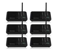 Intercomunicador de intercomunicación inalámbrico una pieza for el hogar, la oficina comercial, comunicación habitación a 10 canales largo alcance 5280 pies(Nero)