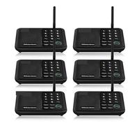 Intercomunicador de intercomunicación inalámbrico una pieza for el hogar, la oficina comercial, comunicación habitación a 10 canales largo alcance 5280 pies(Nero)