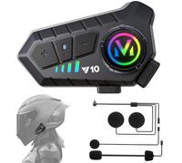 Intercomunicador de Motocicleta Casco Auriculares Bluetooth 5.3