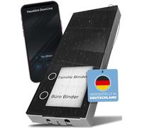 Intercomunicador de Puerta DoorLine Slim Dect Funk Negro, Timbre, Timbre inalámbrico, con conexión de abrepuertas eléctrico, teléfono Fijo y móvil como intercomunicadores Interiores