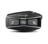 INTERPHONE U-COM 16 Intercomunicador casco moto con tecnología Mesh 2.0 para 24 dispositivos a 1,6 km, intercomunicador con Bluetooth 5.0 para GPS, llamadas y música, intercom, 15 h de autonomía, IP67