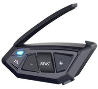 EJEAS MS20 Mesh 3.0 Sistema de Comunicación de Intercomunicación para Casco de Moto, Bluetooth 5.1 con Cancelación de Ruido CVC, para 20 Personas Que Hablan Simultáneamente Completo (1 Paquete)