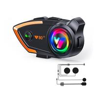 Intercomunicador para motocicleta, casco de motocicleta, Bluetooth, 500 m, 2 conductores, intercomunicador, con sonido CVC, calidad de sonido, sistemas de comunicación, motocicleta, equitación, moto