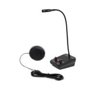 Intercomunicador Ventanilla, Interfono para Ventanilla de Boletos,Interfono Oficina, Sistema de Intercomunicador con Altavoz de Ventana para Banco/Hospital/Clínica (3 Vatios/2 Vías/Volumen Ajustable)