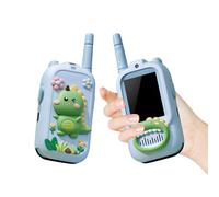 Intercomunicadores De Video para Niños,Juego de 2 Piezas Recargable con Cámara HD y Divertido - Walkie Talkies Infantiles De Video con Diseño De Dinosaurios | para Niños 3-12 Años Navidad y