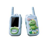 Intercomunicadores De Video Para Niños,Juego De 2 Recargables Con Camara HD Para Calcetin Navideño,Walkie Talkies Infantiles De Video Con Diseño De Dinosaurios | Para Edad 3-12 Exterior Interior Navid