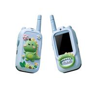 Intercomunicadores De Video para Niños | Juego De 2 Unidades Recargable De Largo Alcance con Cámara HD,Walkie Talkies con Estampado De Dinosaurio | para Edades De 3 A 12 Años