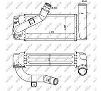 Intercooler 30922 NRF para TOYOTA AURIS