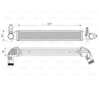 Intercooler 818338 VALEO para AUDI SEAT VW SKODA