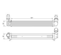 Intercooler 818389 VALEO para RENAULT MEGANE III Hatchback FLUENCE