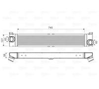 Intercooler 818569 VALEO para FIAT PEUGEOT CITROËN