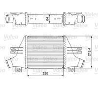 Intercooler 818638 VALEO para MITSUBISHI PEUGEOT CITROËN
