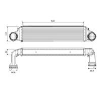 Intercooler 818715 VALEO para BMW 3 Compact 3 3 Touring 3 Coupé X3
