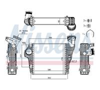 Intercooler Aluminio Aletas Soldadas Apto para Porsche Macan 95B