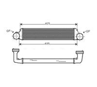 Prasco Radiador de admisión (Intercooler) BW4280 para BMW Serie 3, X3