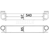 Intercooler Aluminio CI 338 000S MAHLE para BMW 7 5 5 Touring