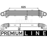 Intercooler Aluminio CI 359 000P MAHLE para MERCEDES-BENZ CLASE E CLASE C