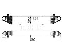 Intercooler Aluminio CI 359 000S MAHLE para MERCEDES-BENZ CLASE E CLASE C