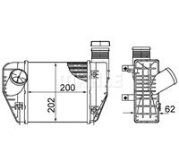 MAHLE Aftermarket Radiador de admisión, intercooler para AUDI: A6 (Ref: CI 423 000S)