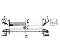 Intercooler Aluminio CI 505 000S MAHLE para MERCEDES-BENZ CLASE C T-Model CLK