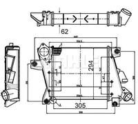 Intercooler Aluminio CI 508 000S MAHLE para NISSAN X-TRAIL I