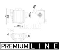 Intercooler Aluminio CI 539 000P MAHLE para MERCEDES-BENZ CLASE C GLC GLC Coupe