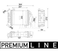 Intercooler Aluminio CI 547 000P MAHLE para MERCEDES-BENZ CLASE M CLASE GL SL