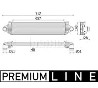 Intercooler Aluminio CI 551 000P MAHLE para VOLVO S60 II V40 Hatchback V60 I