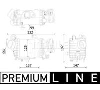Intercooler Aluminio CI 616 000P MAHLE para BMW 7 5