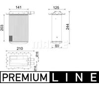 Radiador de baja temperatura, intercooler MAHLE CI 642 000P