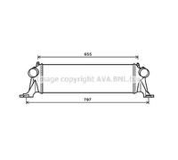 Intercooler Aluminio IV4132 AVA QUALITY COOLING para IVECO DAILY V Caja/Chasis