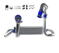 Intercooler del turbocompresor Para Hyundai Para Genesis 2,0 T Turbo 2010-2012 Barra Placa Intercooler Aluminio Kit Manguera Tubería Montaje Frontal(Azul)