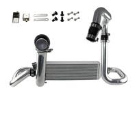 Intercooler del turbocompresor Para Hyundai Para Genesis 2,0 T Turbo 2010-2012 Barra Placa Intercooler Aluminio Kit Manguera Tubería Montaje Frontal(Negro)