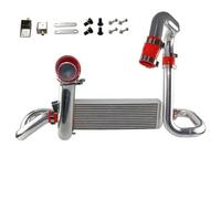 Intercooler del turbocompresor Para Hyundai Para Genesis 2,0 T Turbo 2010-2012 Barra Placa Intercooler Aluminio Kit Manguera Tubería Montaje Frontal(Red)
