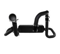 Intercooler del turbocompresor Para Hyundai Para Genesis 2,0 T Turbo 2010-2012 Kit Manguera Tubería Intercooler Rendimiento Barra Placa Montaje Frontal Aluminio(Negro)
