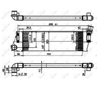 Intercooler, intercambiador NRF 30899 para OE 8200115540 - 8200700172