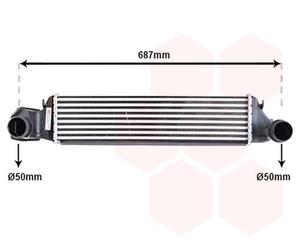 Intercooler Refrigerado por Aire Aluminio Apto para BMW 3er E46 Touring