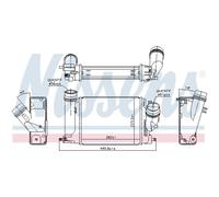 Intercooler Refrigerado por Aire Aluminio Apto para Nissan X-Trail T32 _ T32R