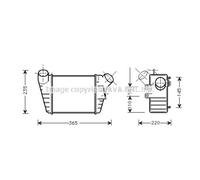 Intercooler Refrigerado por Aire Aluminio Apto para VW New Beetle 9C1 1C1 1Y7