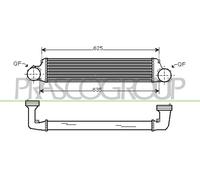 Intercooler Refrigerado Por Aire De Aluminio Para BMW Serie 3 Touring E46 X3 E83