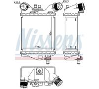 Intercooler Turbo LLC NISSENS Para Fiat 500/595/695 312_ 500C/595C/695C