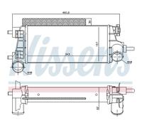 Intercooler Turbo LLC NISSENS Para Ford Focus III Turnier DXA/CB7
