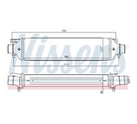 Intercooler Turbo LLC NISSENS Para Lancia Delta III 844 844 Fiat Bravo