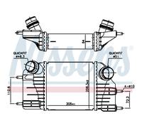 Intercooler Turbo LLC NISSENS Para Nissan Note E12