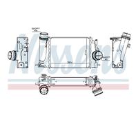 Intercooler Turbo LLC NISSENS Para Nissan Qashqai II J11 J11_ Renault